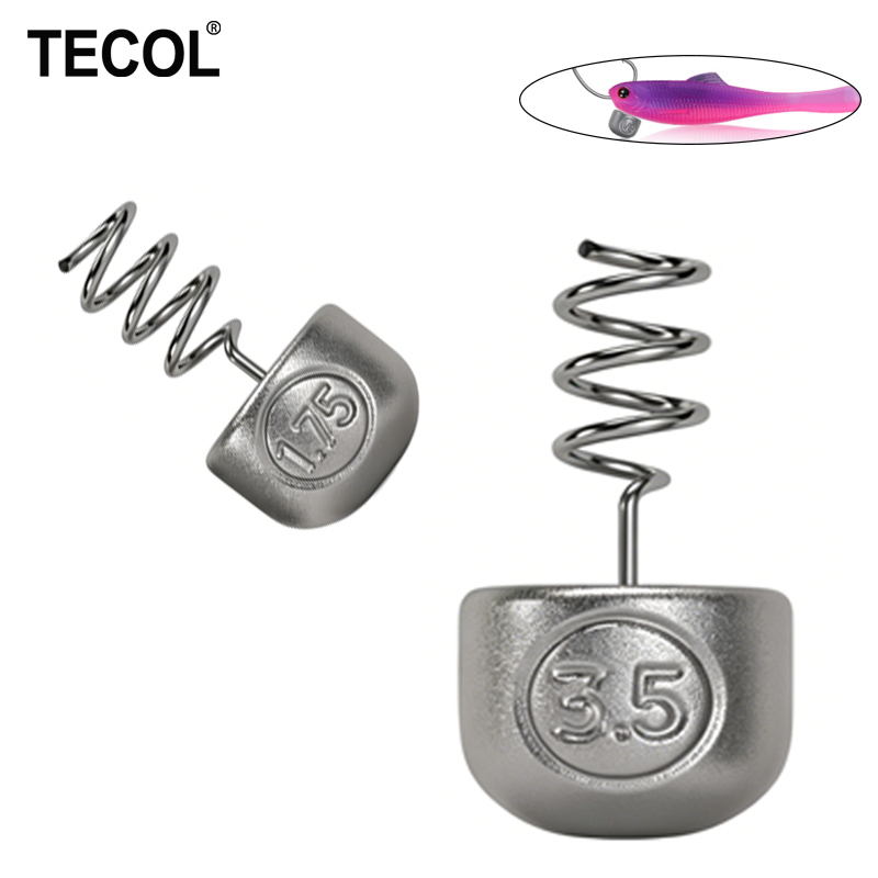 Bass Fishing Lure - ตะกั่วถ่วงน้ำหนักแบบสปริงเกลียว TECOL 1G 1.75G 2.7G 3.5G