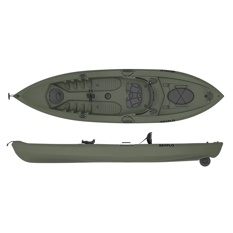Fishing Equipment In - 10FT เรือคายัคตกปลาพลาสติก HDPE สำหรับ1คนมาพร้อมกับช่องเก็บของด้านหน้าและด้านหลังเบ็ดตกปลา Mo