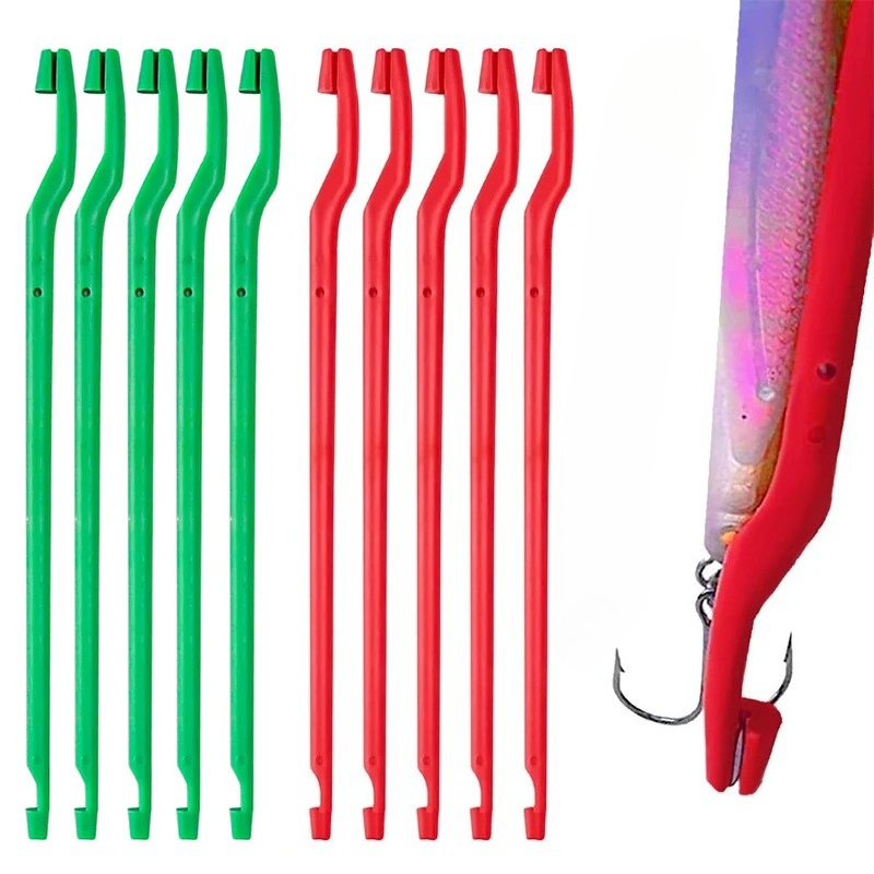 Bass Fishing Lure - แท่งดึงตะขอเบ็ดตกปลา 5 ชิ้น ป้องกันการบาดมือ สำหรับแยกตะขอเบ็ดเหยื่อแข็ง สำหรับเหยื่อปลอมแบบมินโนว์และเพนซิล