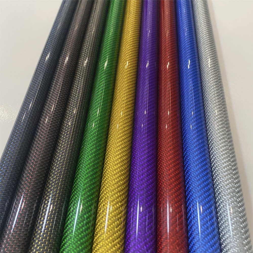 Carbon Fishing Rod - ท่อคาร์บอนไฟเบอร์สี 3K ทอลายทวิลแบบมันเงา สำหรับไม้ตีลูกบอล คันเบ็ด โดรน