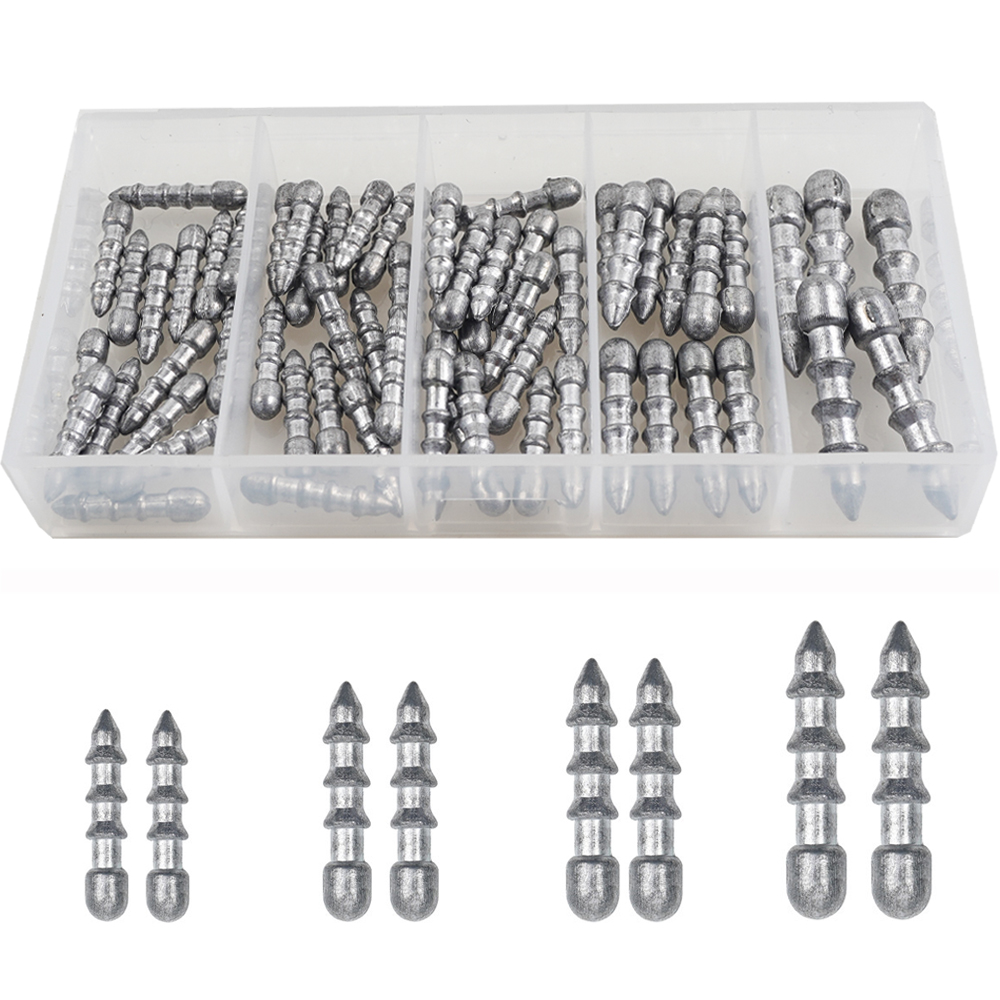 Bass Fishing Lure - เหยื่อหนอนตกปลาแบบถ่วงน้ำหนัก60ชิ้น