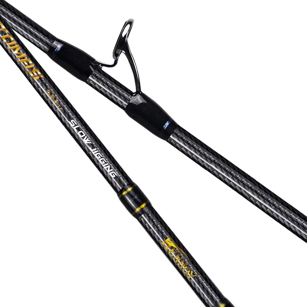 Carbon Fishing Rod - คันเบ็ดตกปลาแบบสโลว์จิ๊กกิ้งคาร์บอนสูงแบบขายส่ง 2 ท่อน สำหรับตกปลาทะเล
