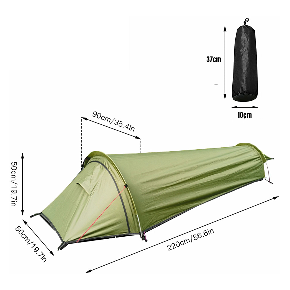 Fishing Equipment You Need - 850g Ultralight 1 คนเต็นท์สําหรับเดินป่าตกปลาขี่จักรยานเต็นท์แคมป์ Backpacking ถุงนอนกันน้ํารถอุปกรณ์การเดินทาง