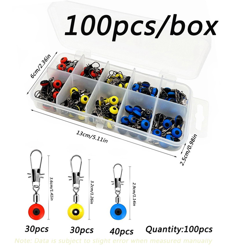 Fishing Equipment Set - 20pcs สายตกปลา Hook Swivels Shank คลิป