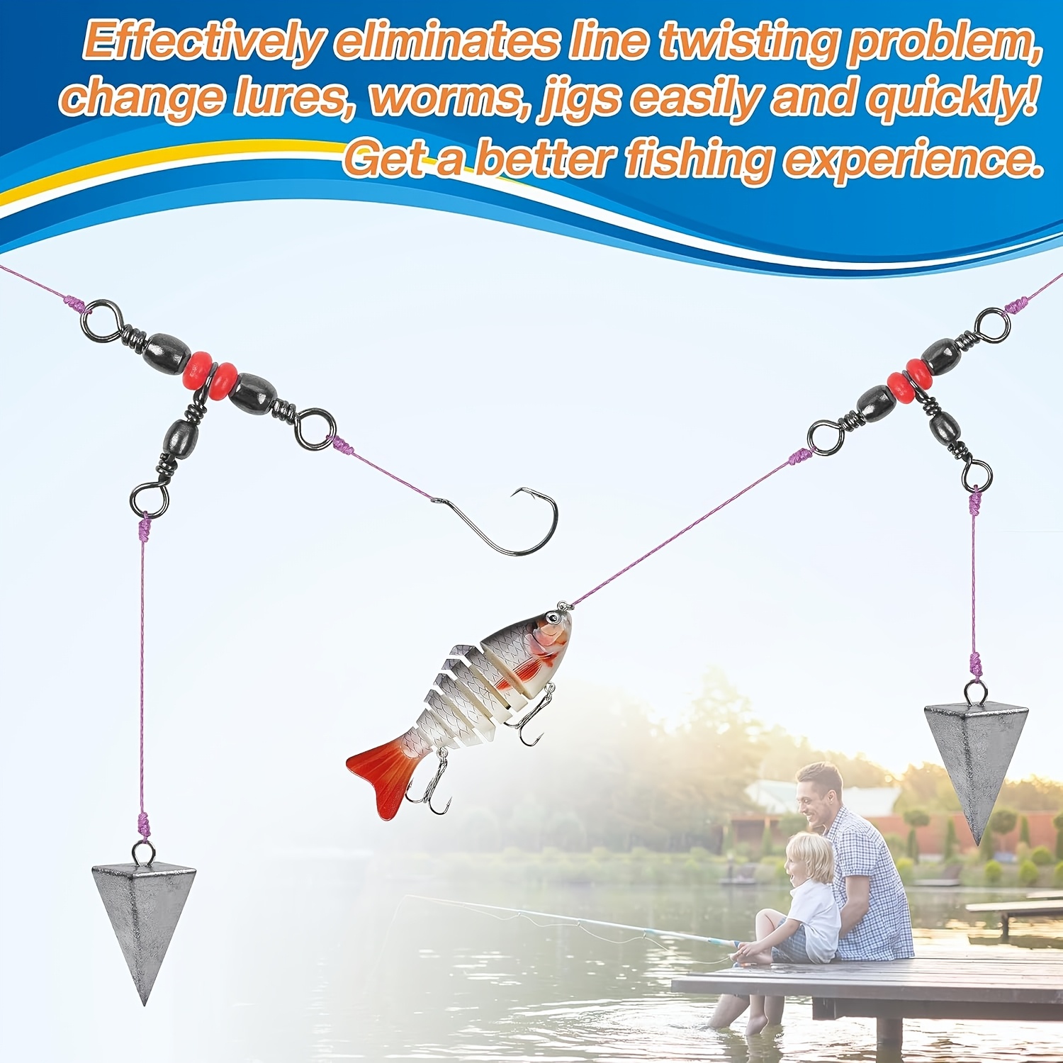 3 สามทางหมุน,สามหมุน T-Shape B - Fishing Equipment Set บทวิจารณ์และราคา