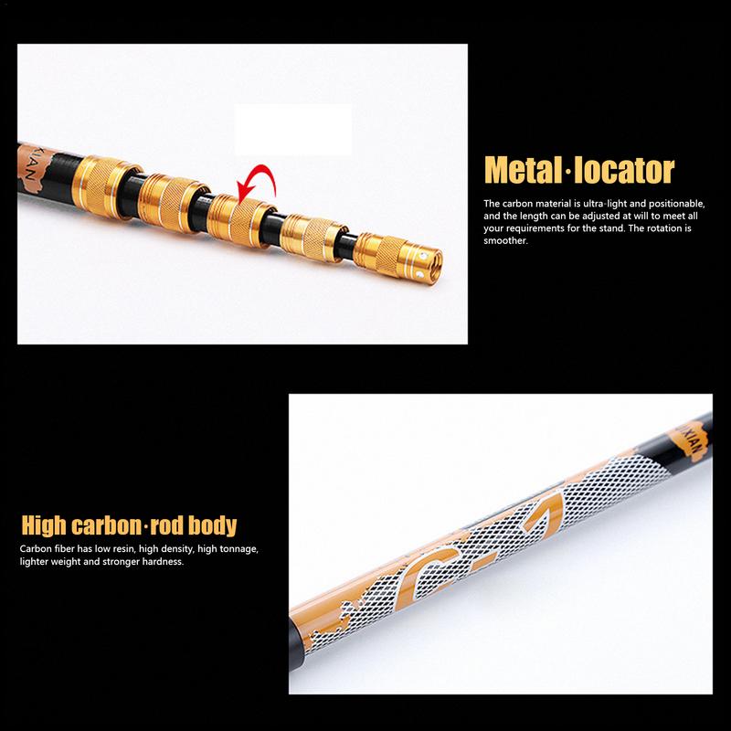 ผู้ถือเสาตกปลา 360 องศาปรับ Te - Carbon Fishing Rod บทวิจารณ์และราคา