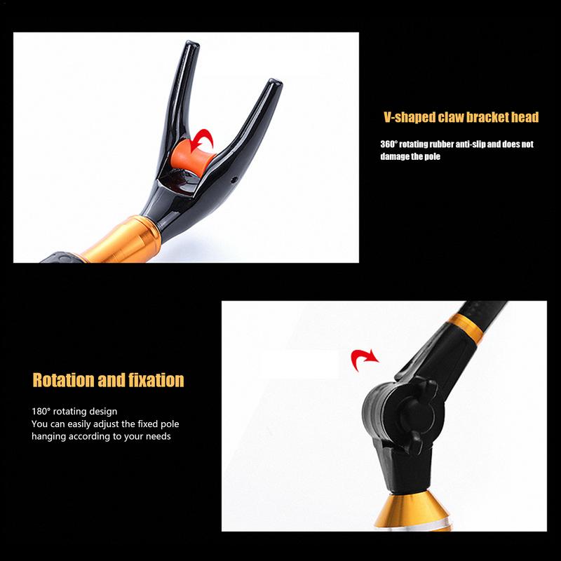 ผู้ถือเสาตกปลา 360 องศาปรับ Te - Carbon Fishing Rod บทวิจารณ์และราคา