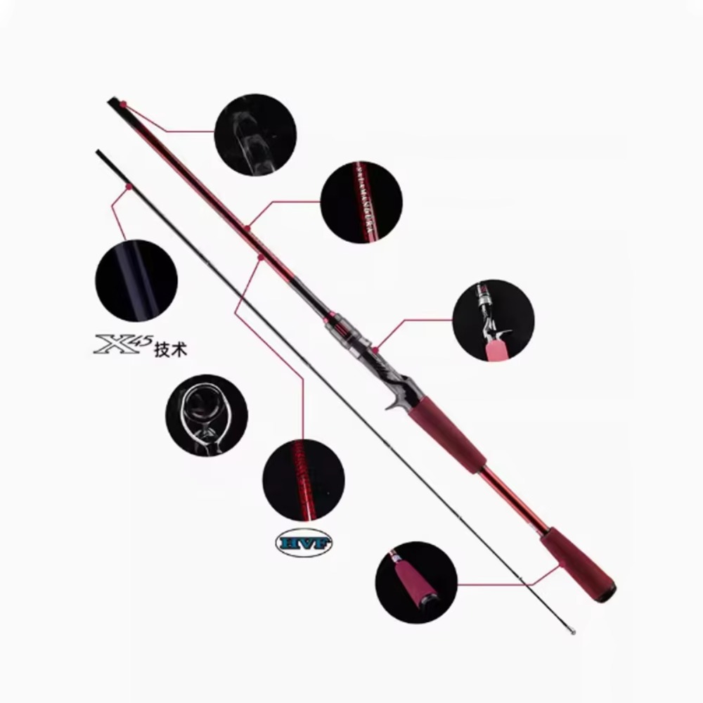 คันเบ็ดตกปลาคาร์บอนไฟเบอร์ สำห - Carbon Fishing Rod บทวิจารณ์และราคา